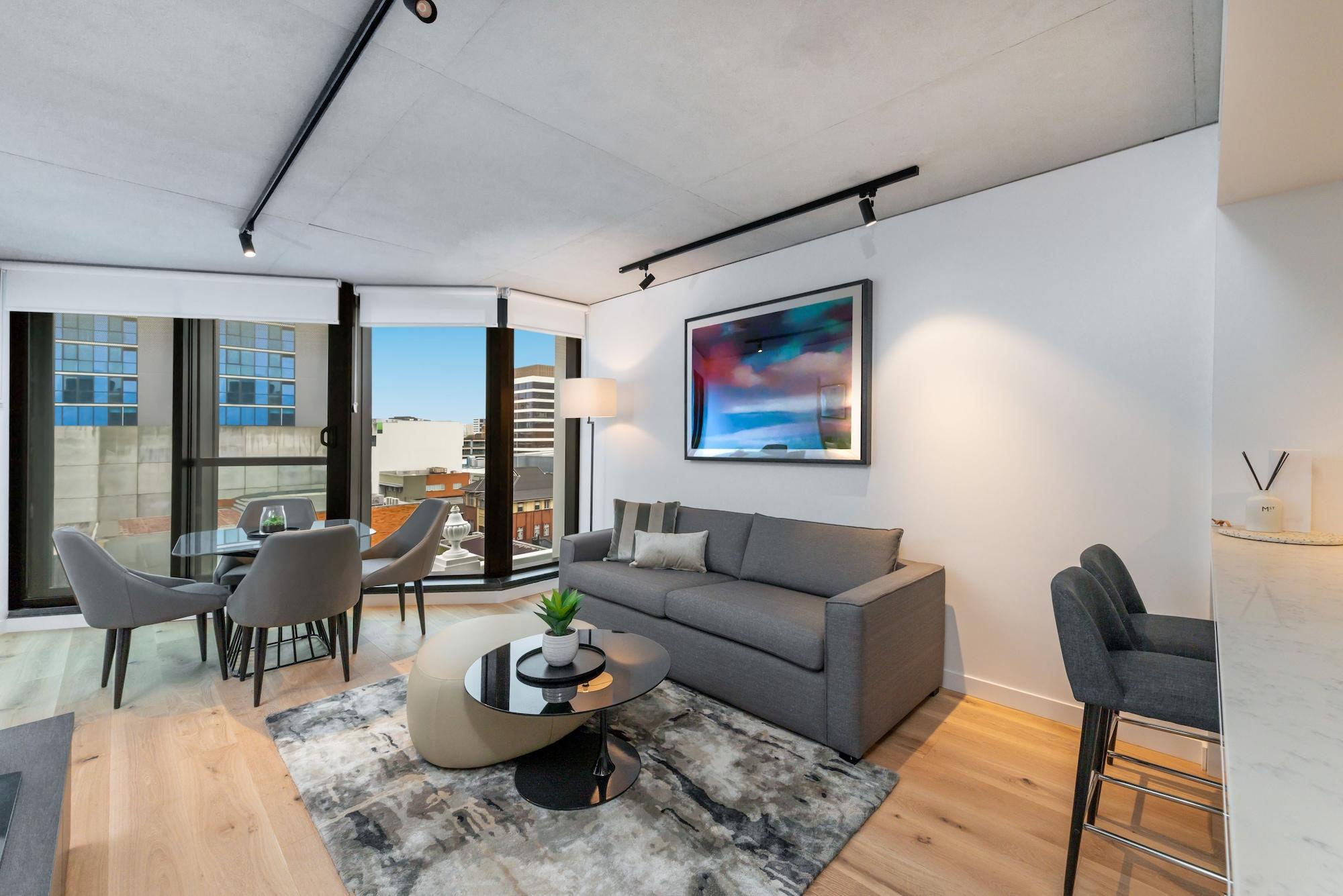 Fv By Peppers Aparthotel Brisbane Luaran gambar The interior of a typical apartment