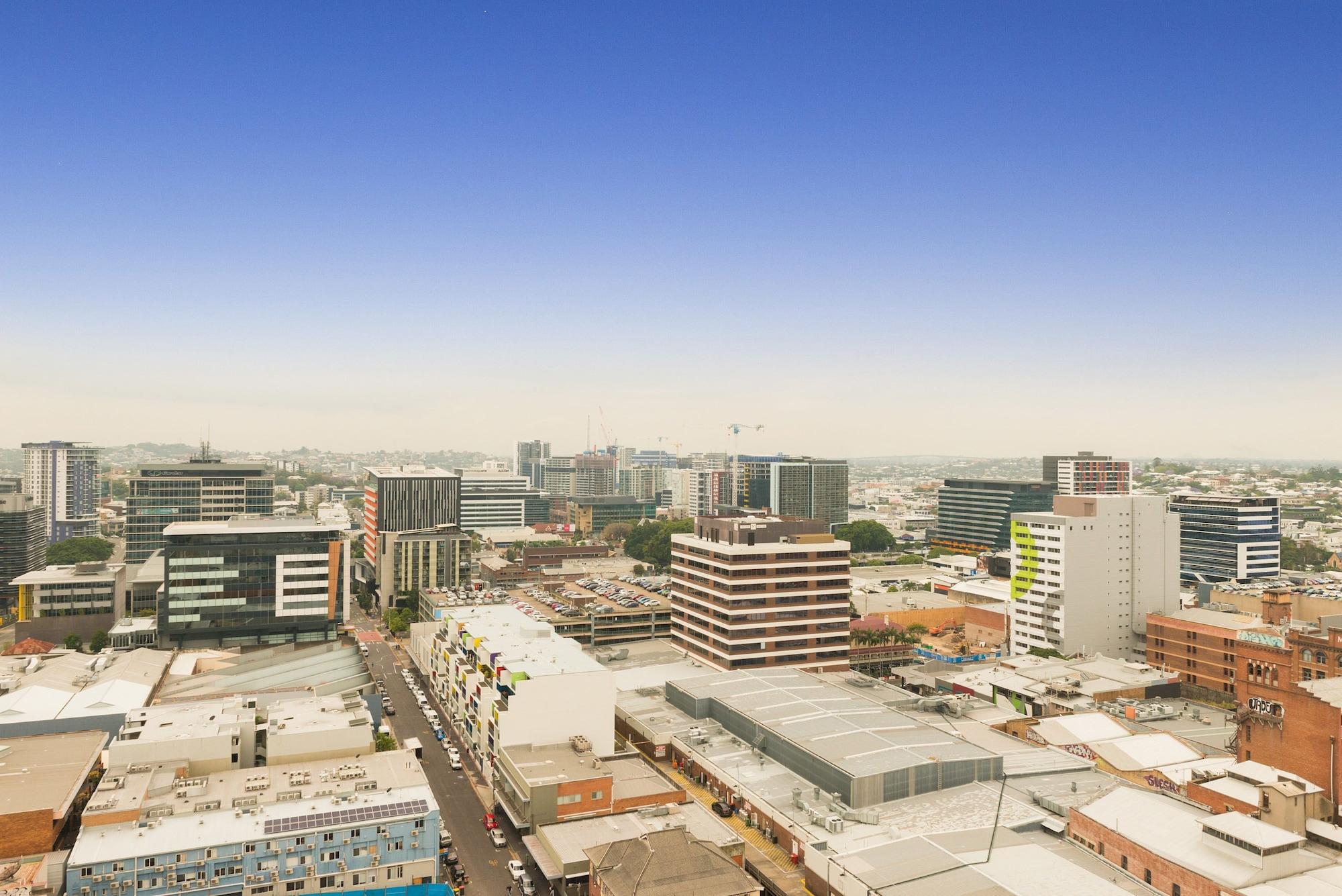 Fv By Peppers Aparthotel Brisbane Luaran gambar Aerial view of the CBD
