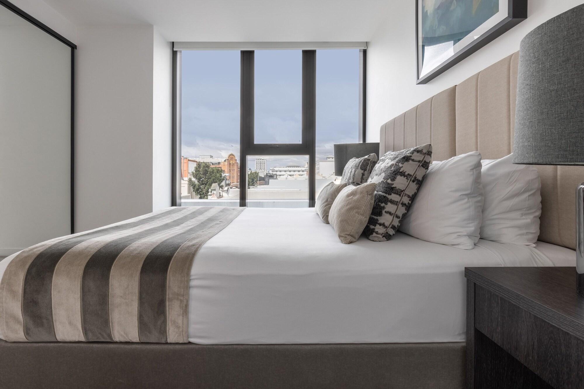 Fv By Peppers Aparthotel Brisbane Luaran gambar A bedroom at the hotel